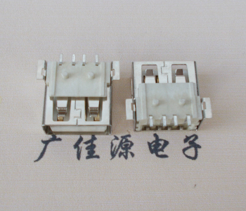 江西USB AF方形脚 贴片母座 1.0/1.2柱子直边接口