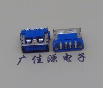 江西AF短体10.0接口 蓝色胶芯 直边4pin端子SMT