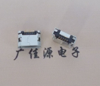 江西MICRO USB接口 90度卧式母座 插板有柱直边