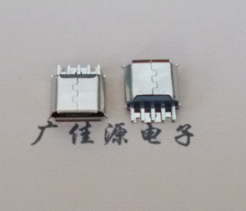 江西Micro USB母座 防水接口焊线夹板式悬空翻边