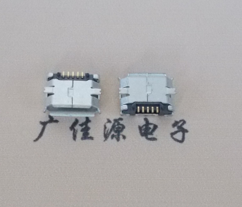 江西MICRO USB 5Pin母座 贴板封装接口 卷边镀雾锡