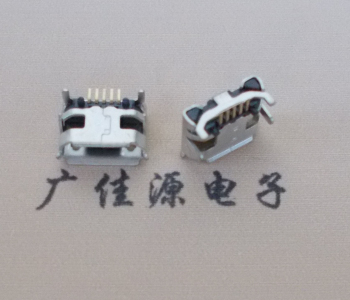 江西Micro USB母座牛角间距7.2x6.6mm加长端子定位柱