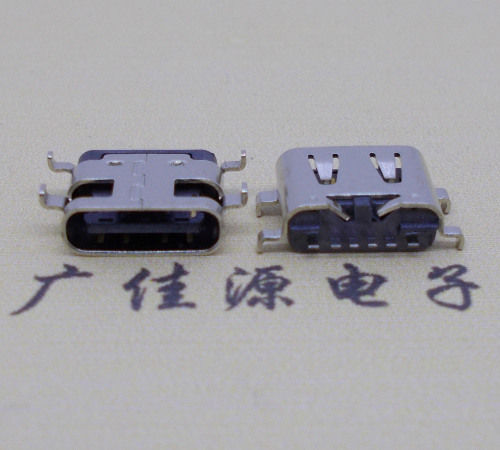 江西USBType-C6P母座卧式接口沉板0.8mm