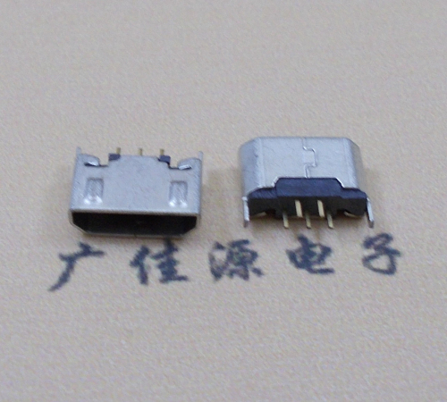 江西迈克USB 180度母座5p直插带地脚1.5端子直口