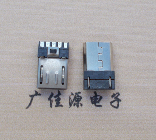 江西Micro USB 公头焊线短体10.5mm胶芯3.0前五后五