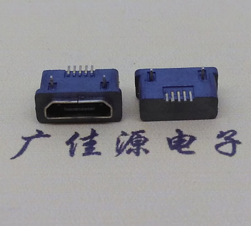 江西MICRO USB5p防水接口 90度卧式 两脚插板牢固