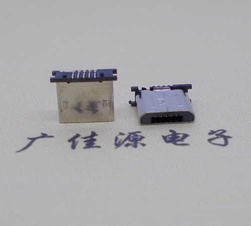 江西MICRO USB 5P公头短体5.6mm立贴带柱无卡勾