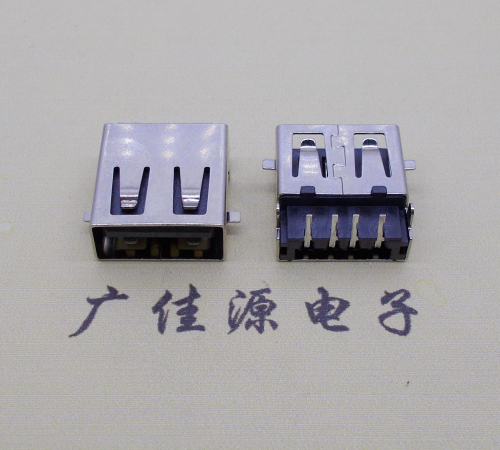 江西usb2.0 AF90°母座沉板1.9mm带弹片前贴后插