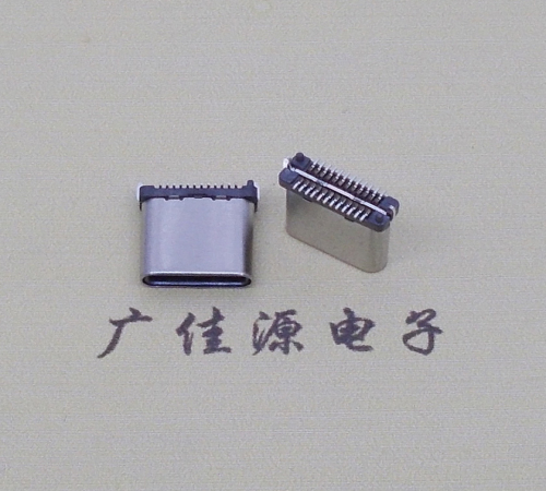江西USB TYPE-C接口短体24P公头立式贴板高度H=8.0mm 高速数据传输快充电款