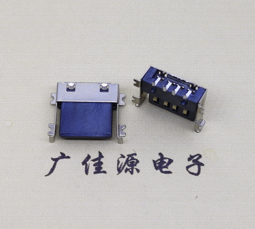 江西薄胶芯母座 USB2.0卧式贴板A母10.0短体尺寸